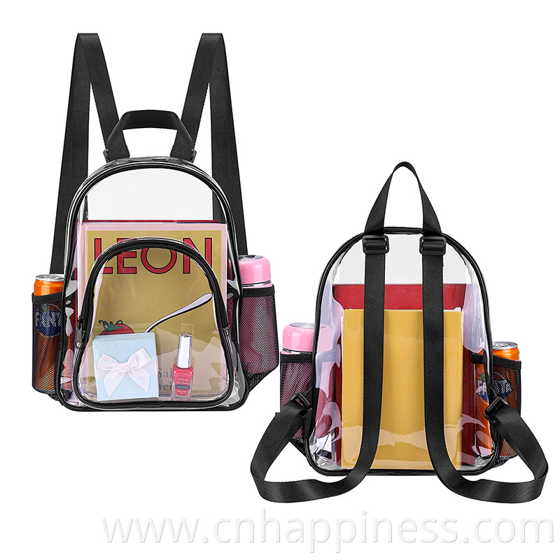 Wholesale Travel School Kids Girls Plastic Clear Bag Trendy Hiking Heavy Duty Waterproof Sports Transparent PVC Backpack Women